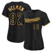 Black Authentic Michael Helman Women's Minnesota Twins Snake Skin City Jersey