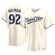 Cream Replica Michael Helman Men's Minnesota Twins Alternate Jersey