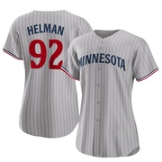 Gray Replica Michael Helman Women's Minnesota Twins Road Jersey