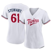 White Authentic Brock Stewart Women's Minnesota Twins Home Jersey